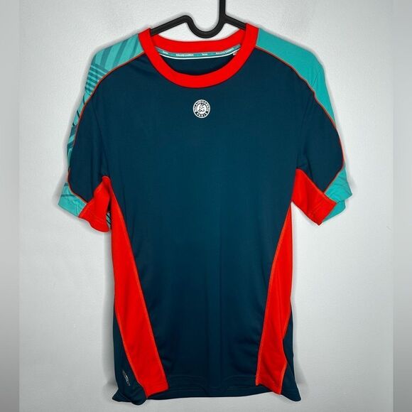 Adidas ROLAND GARROS PARIS French Open Tennis court short-sleeved Shirt Sz Small - Picture 1 of 5